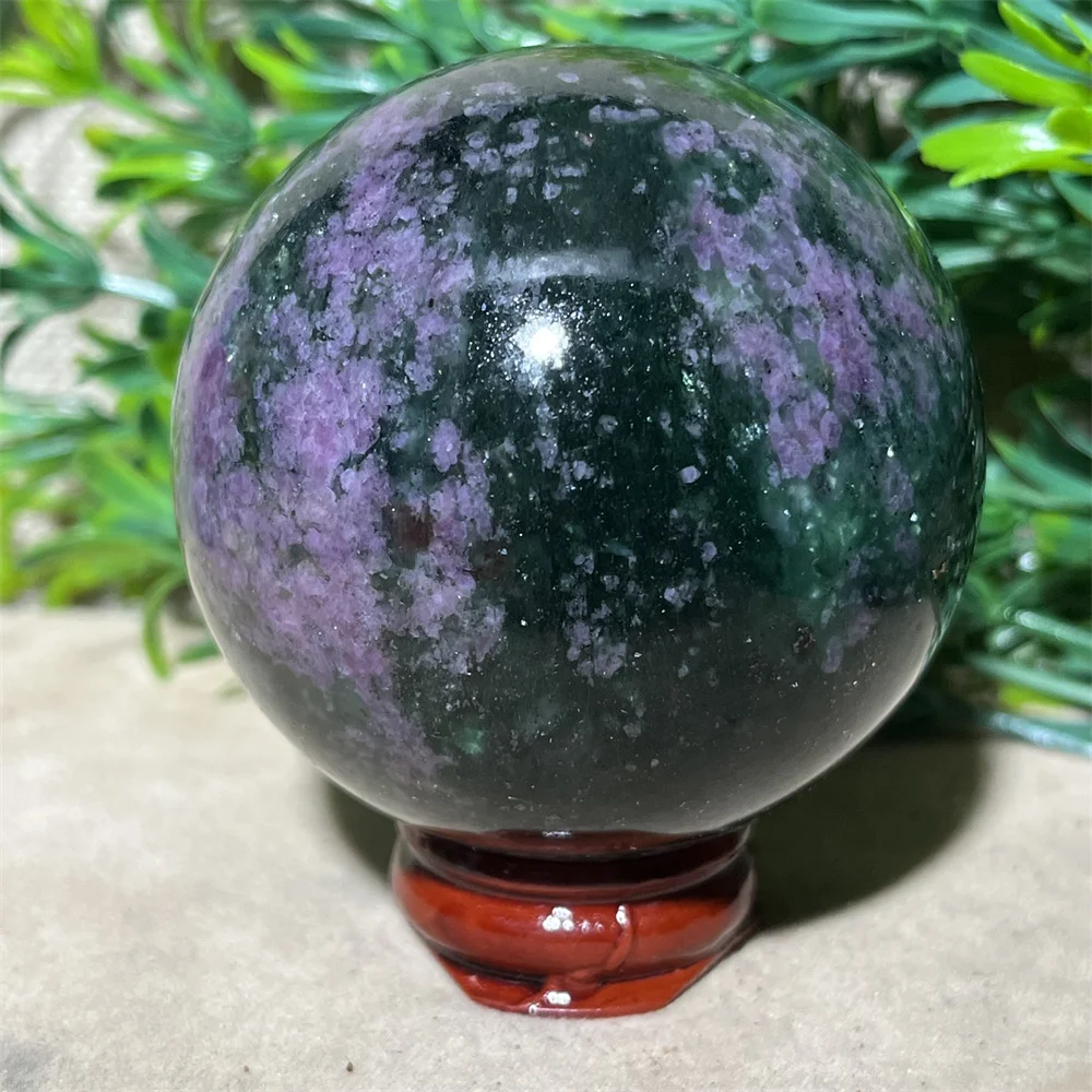 

Natural Crystal Ruby With Emerald Sphere Ball High Quality Gemstone Ball Stone Beauty Reiki Minerals Healing Home Decoration