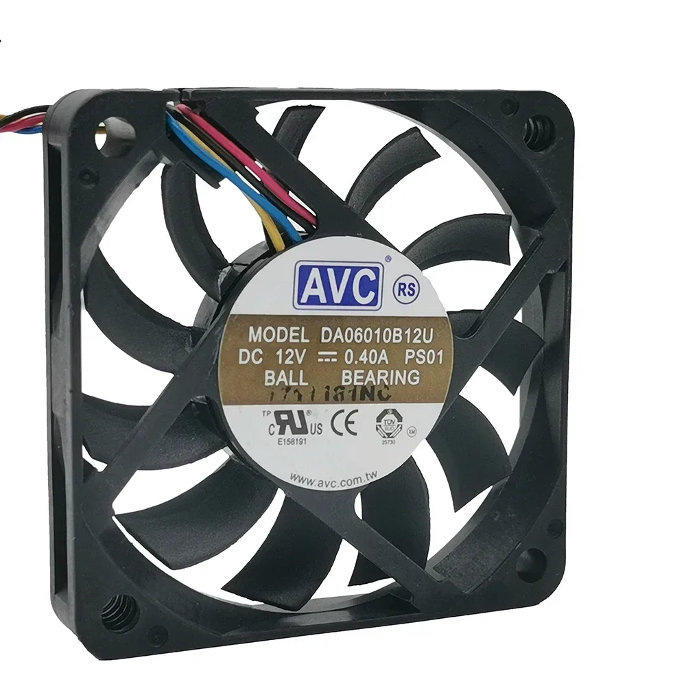 New original AVC 12 v0.40a DA06010B12U  6010 ultra thin motherboard CPU 6cm 4-wire PWM speed regulating fan