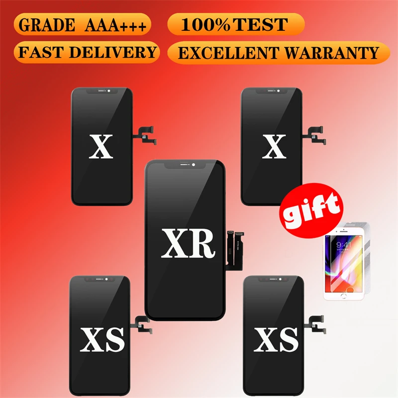 Go! 10 Pcs Grade AAA+++ Replacement Touch Screen Digitizer Assembly OLED For iPhone X XS XR 11 PRO MAX Display