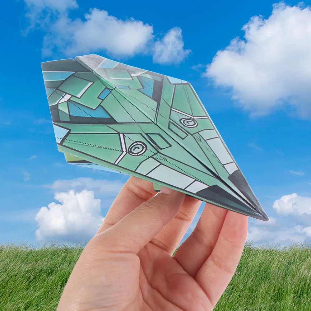 Papieren handgemaakt vliegtuig Origami Montessori opvouwbaar vliegtuig Origami Set 3D Art Learning Veelzijdige papieren vliegtuigen