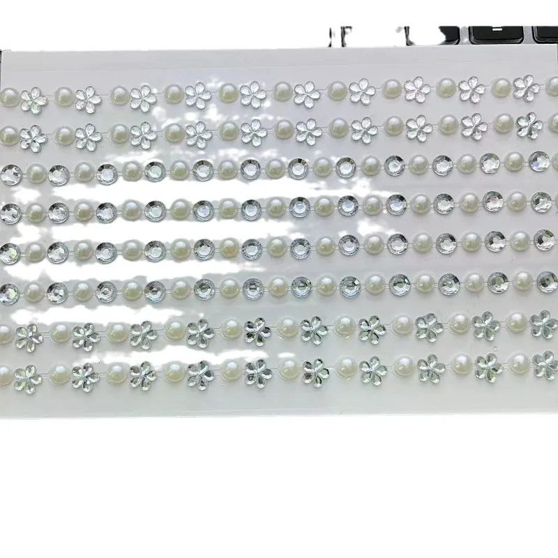 어린이 공주 가짜 아크릴 쥬얼리 스티커 DIY 진주 다이아몬드 데칼 여자아이 드레스업 보상 클래식 장난감 놀이집 스티커