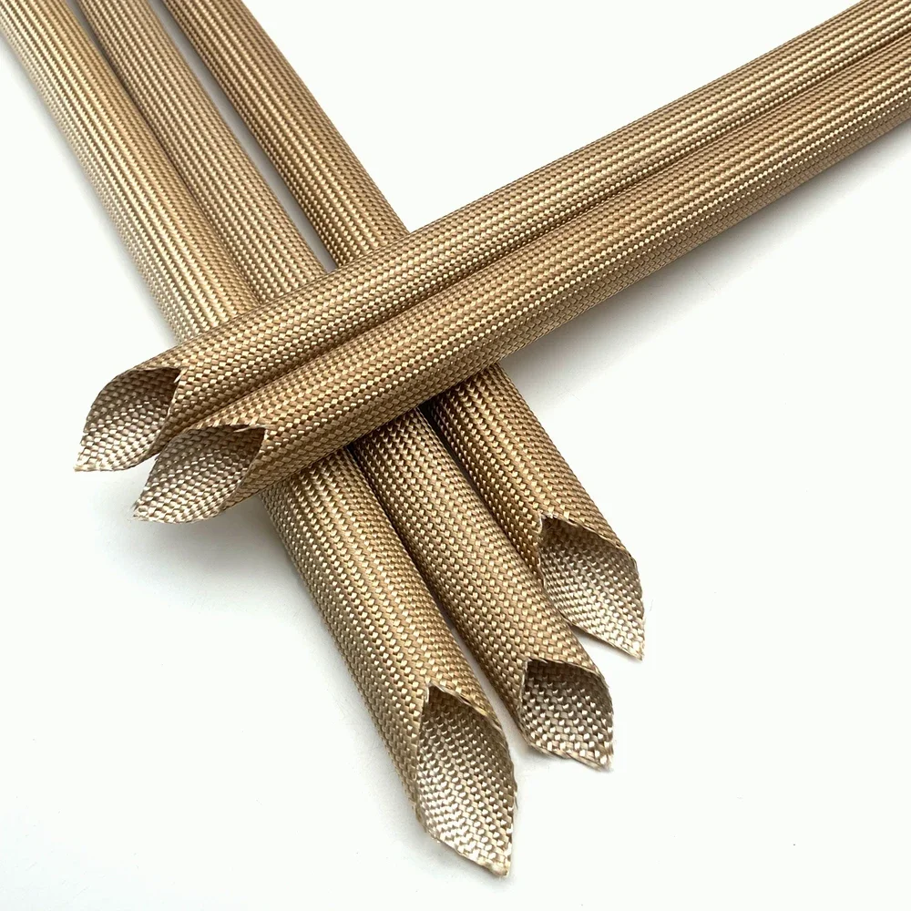 1/2/3/5/10M 800 ° C Fiberglass Tube ID1-30mm Insulation and Wear-resistant Motor Circuit Protective Sleeve