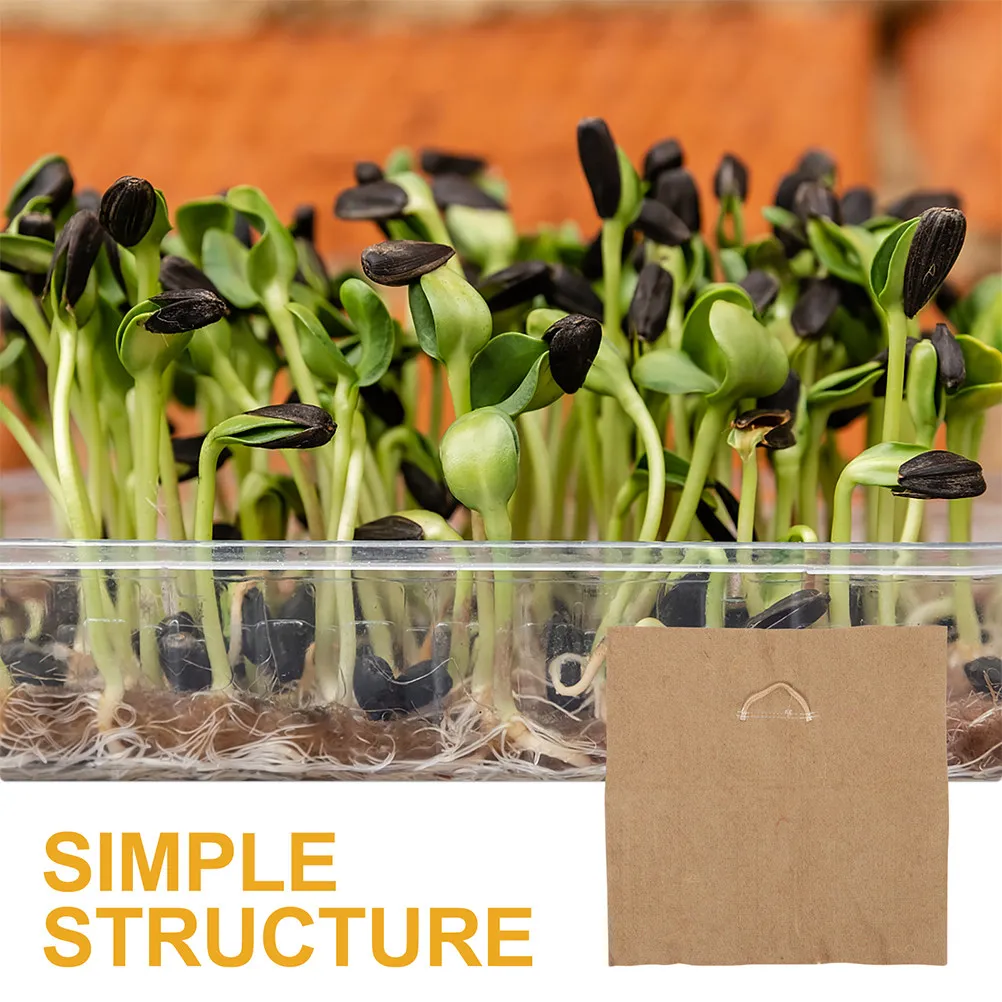 2Pcs Jute Seed Growing Pad Moisturizing Paper Tray Germination Pad for Microgreens Seedling Sprouts Cultivation
