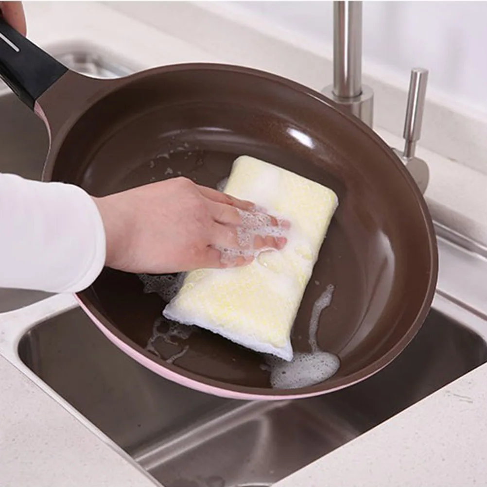 

5pcs Cleaning Sponge Kitchen Premium Resilient Dish Bowl Cup Scrubber Wipes Fast Lightweight Strong Decontamination