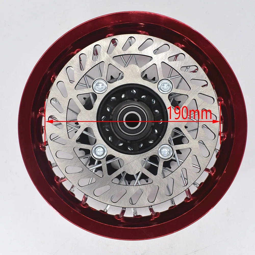 Small PIt Bike Rear Rim 1.60-10" with Sprocket and Brake Disc Plate for Kid's MIni Dirt Bike 50cc 70cc 90cc Motorcycle Wheel view 4
