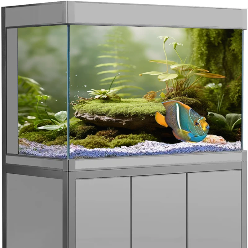 Forest sticker Aquarium Background  PVC Adhesive Sticker Fish Tank Backdrop 3D Ocean Sea Plants Background Sticker