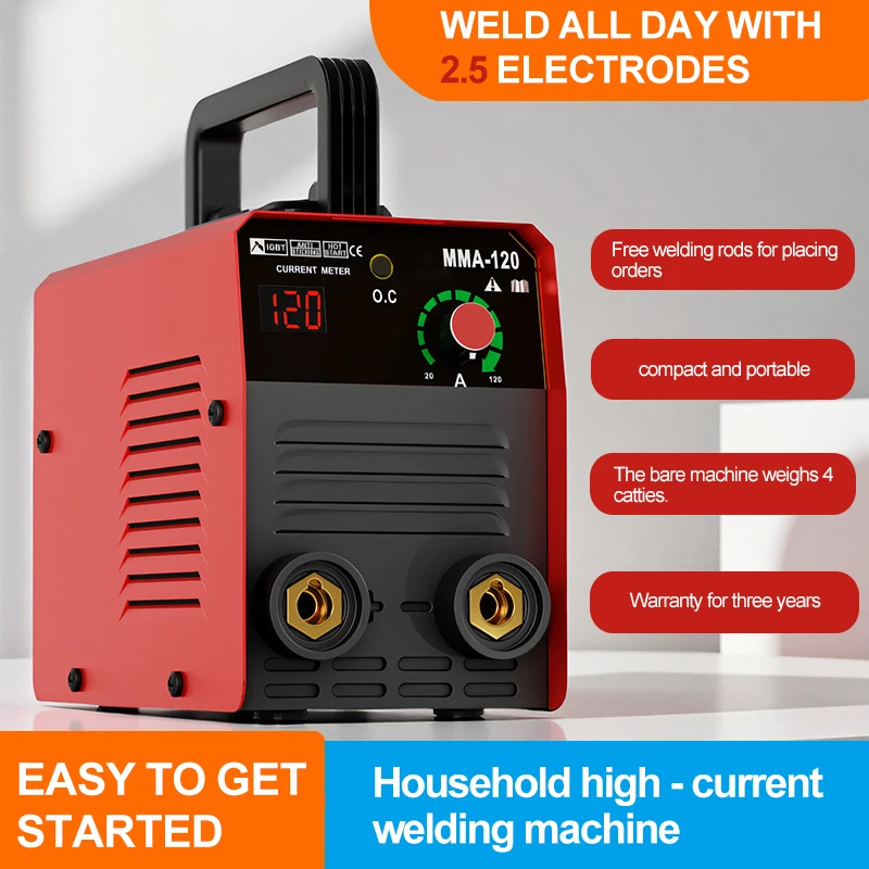 New Mini Arc Welding Machine MMA 10-200A 220V/110V 910W Handmade Portable Household CE Certified 1 Year Warranty
