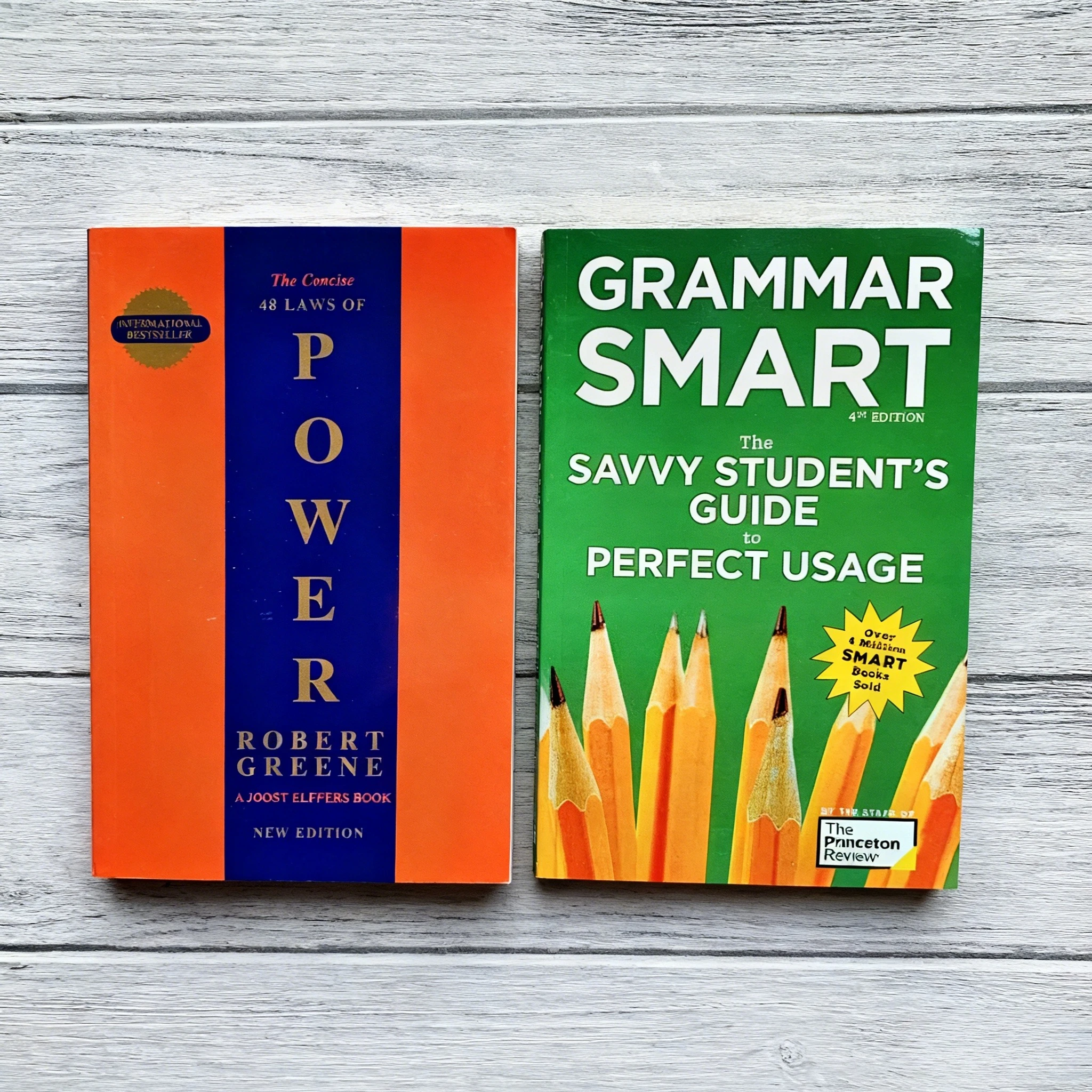 

《Лакоричный 48 Laws Of Power》+ 《Grammar Smart》Ядрое право силовой игры. Высоко объединяющее питание правила грамматики английского языка в подарок.