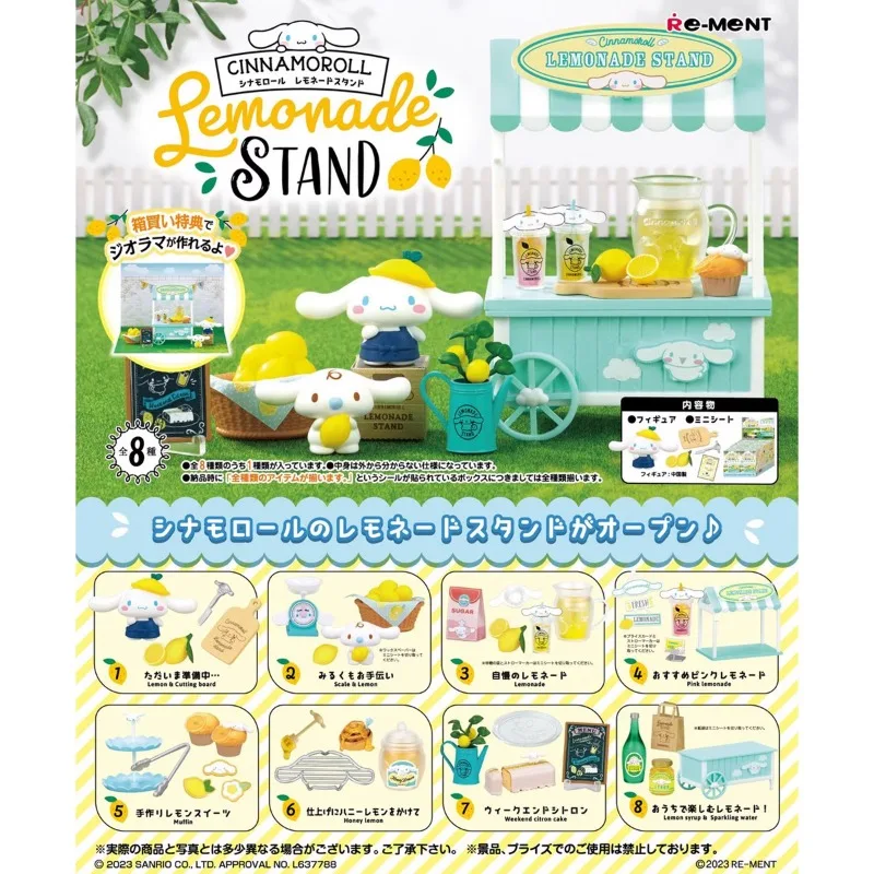 

Re-ment Original Sanrio Cinnamoroll Mystery Box Kawaii Cute Anime Lemon Tea Juice Stand Miniature Figure Blind Boxes Toys Gift