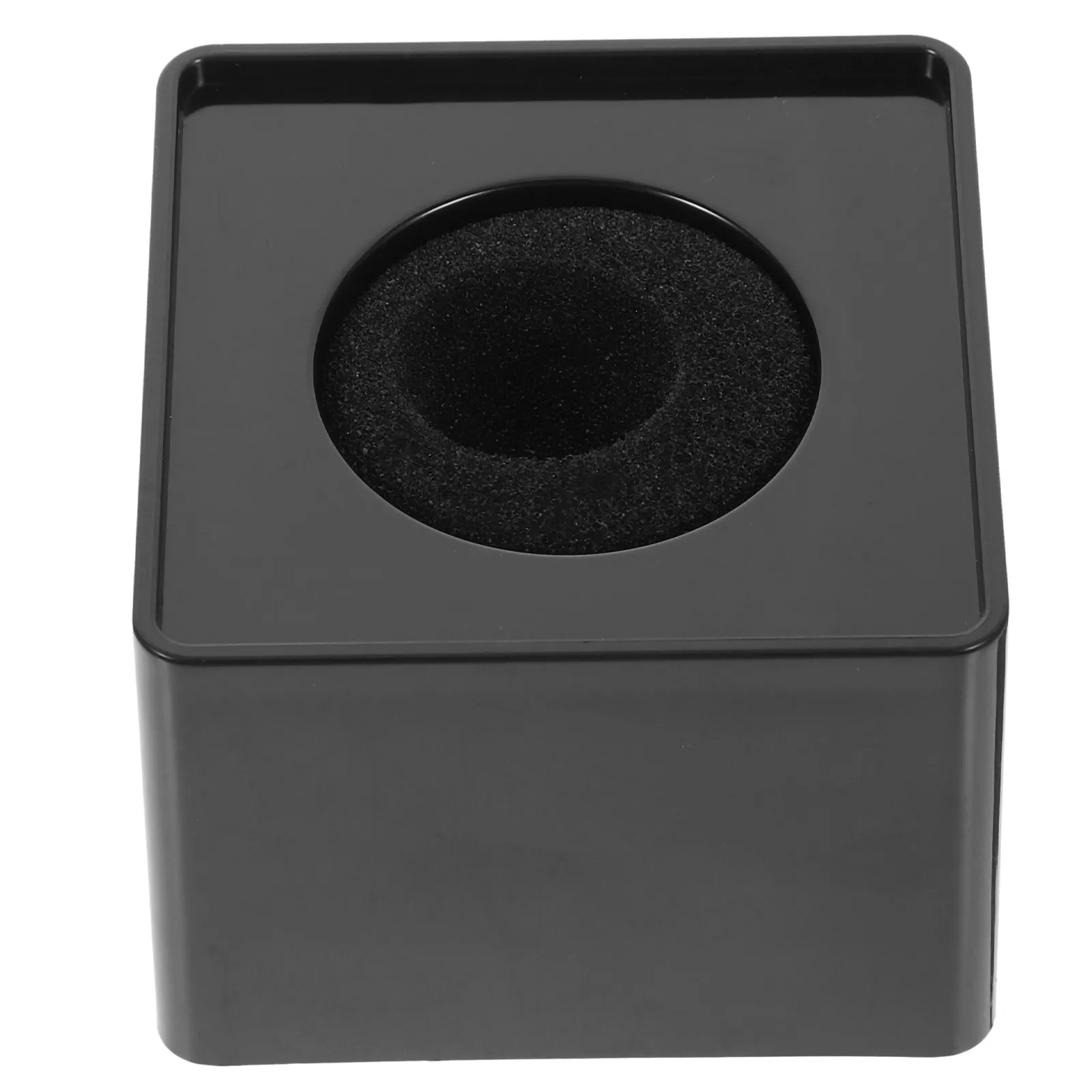 Square Cube Shape ABS Microphone Station Logo Black Suitable Professional Interview Mic Flag Multicolor Sticker Self-Engrave