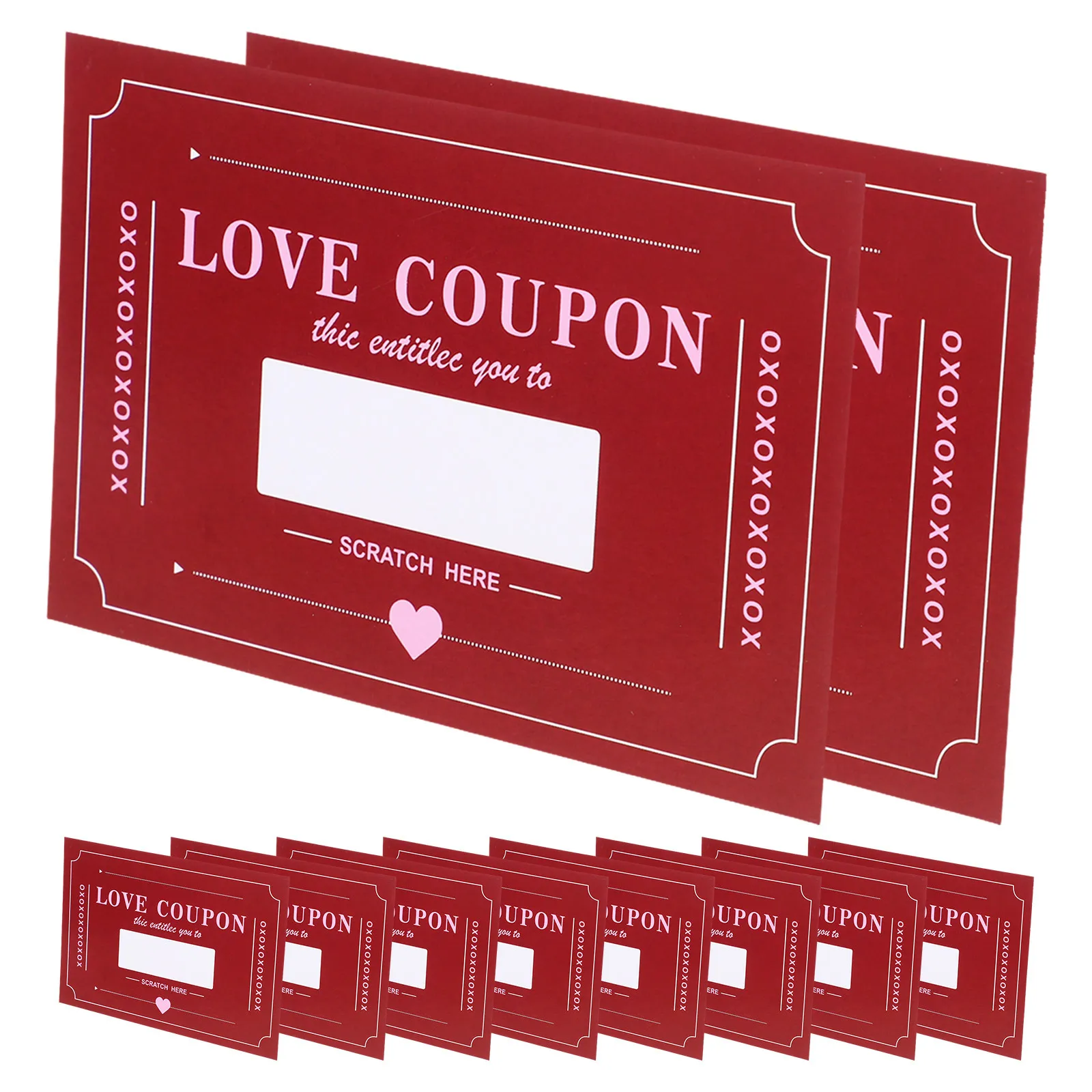 

20 Sheets Scratch Off Valentine Cards for Couples Date DIY Anniversary Birthday Party Activity Set