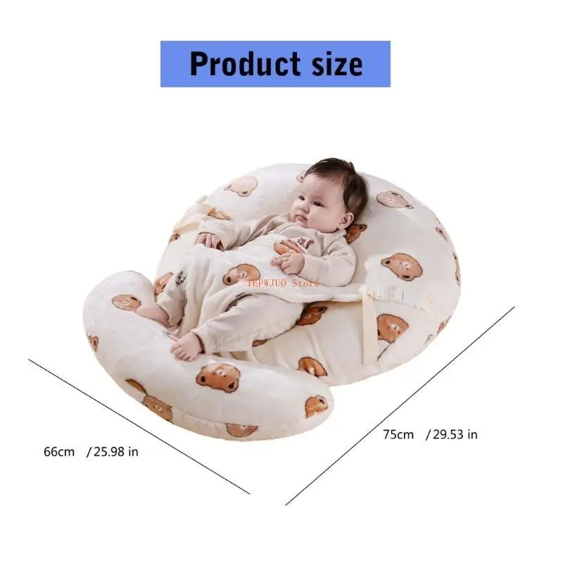 U50f Bantal Tidur Bayi Multifungsi Soft Nursing Cushion Pad untuk orang tua baru untuk membantu pengasuhan dan mengurangi