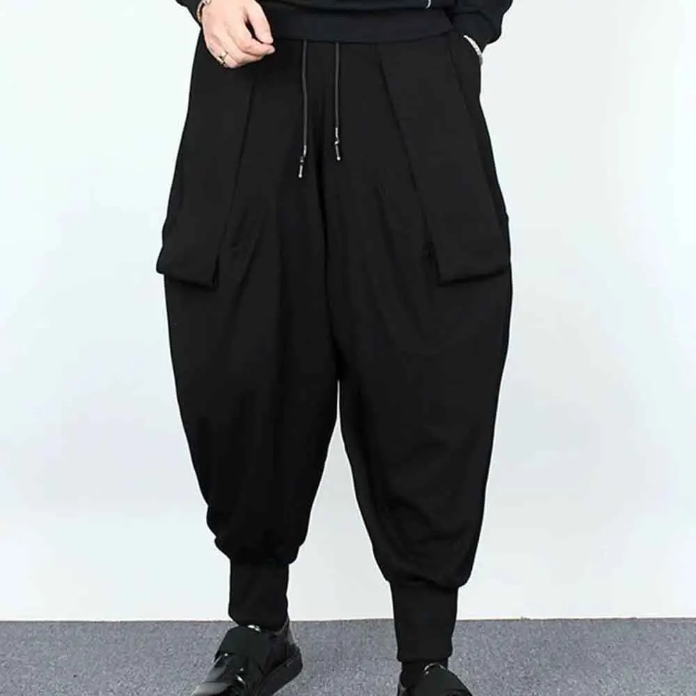 

Mens Spring Harem Pants Dark Plain Low Crotch Casual Pants Streetwear Fashion Outdoor Versatile Wide Leg Pants Men'S Clothing