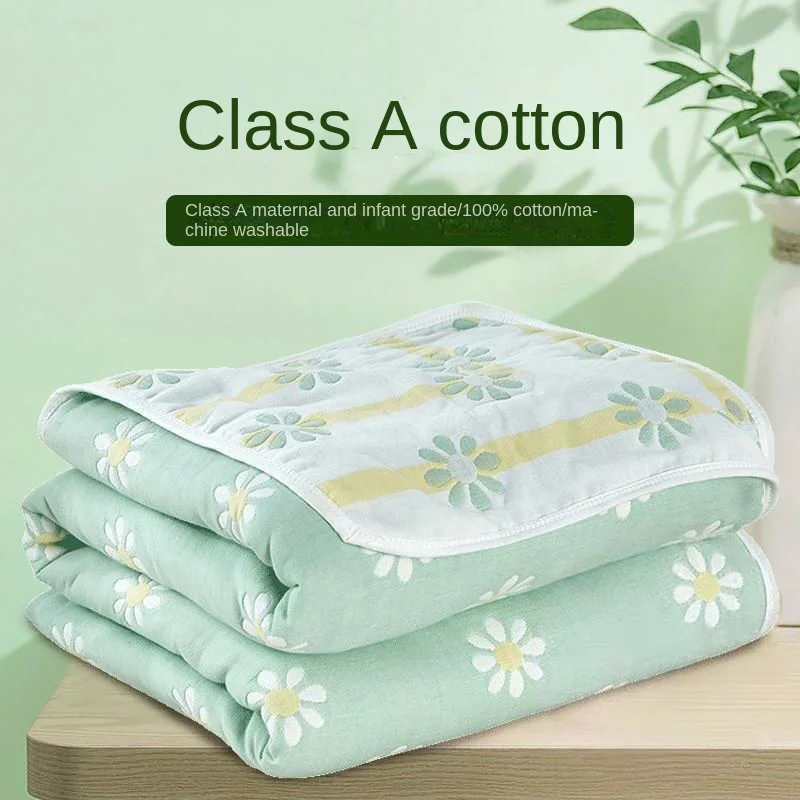 Six Layer Gauze Toenail Blanket Pure Cotton Single and Double Air Conditioning Blanket Summer Children Baby Nap Blanket