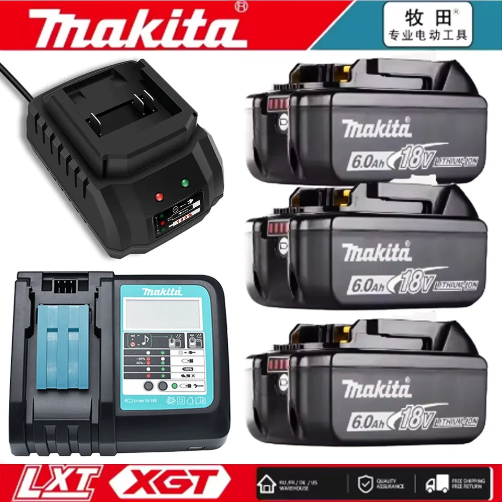 

Makita 18V Battery & charger Suitable for replacing 18Volt power tool batteries BL1830B BL1850B Original 18V 6Ah Makita BL1860B