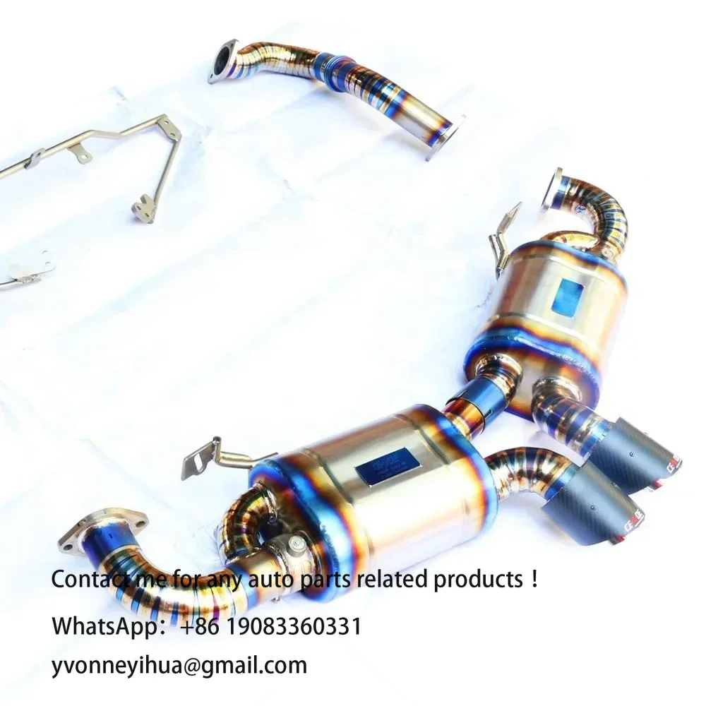 High CENDE Performance Titanium Valve-Control Exhaust Pipe System for Porsche car Cayman 981