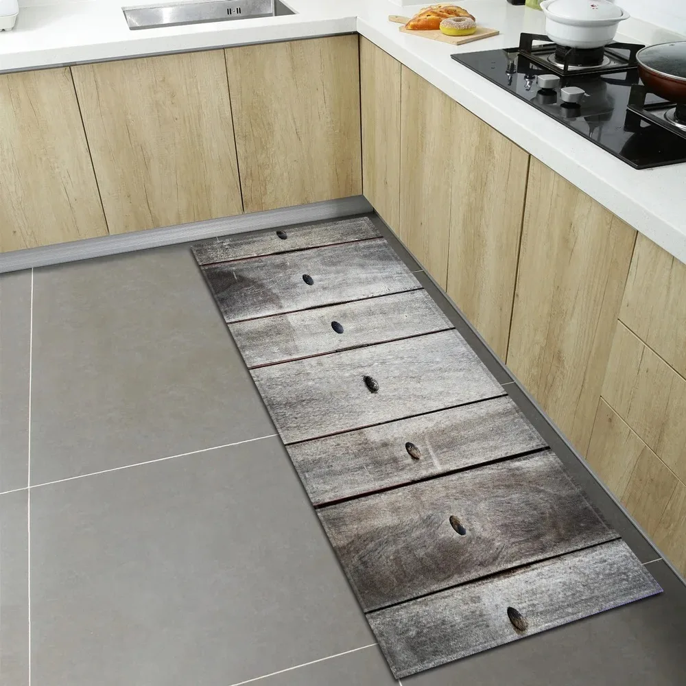 الخشب الحبوب الطابق نمط المنزل المطبخ الكلمة حصيرة الباب الأمامي الديكور الكلمة حصيرة