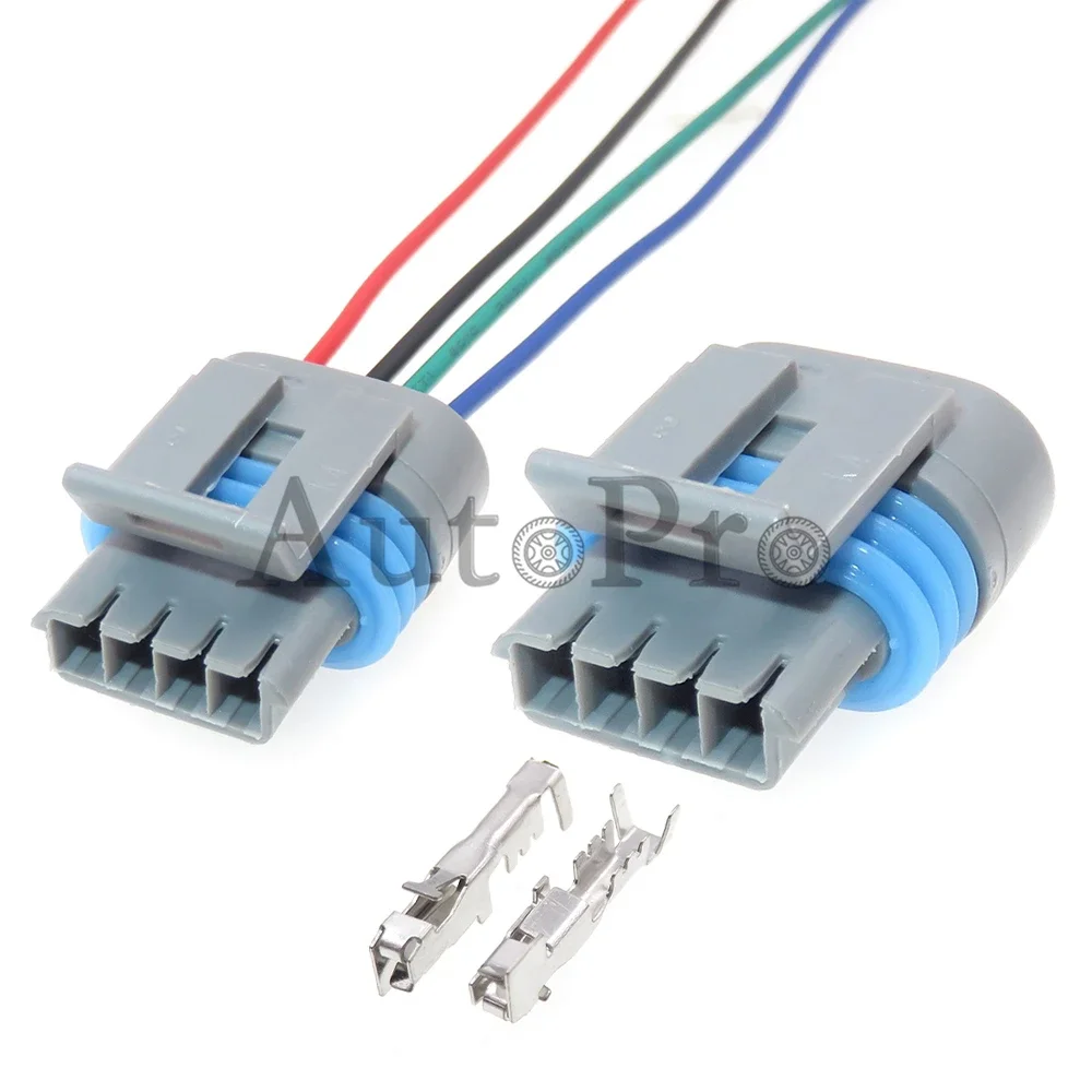 1 Set 4 Hole AC Assembly Auto Plastic Housing Wire Connector 15386512 Automobile Accessories Car Cable Harness Socket