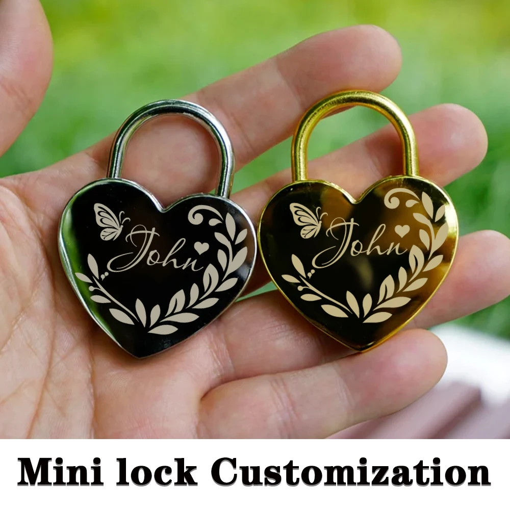 1pc Custom Heart Lock Large heart Multi scene hanging decorative products stainless steel love lock with key