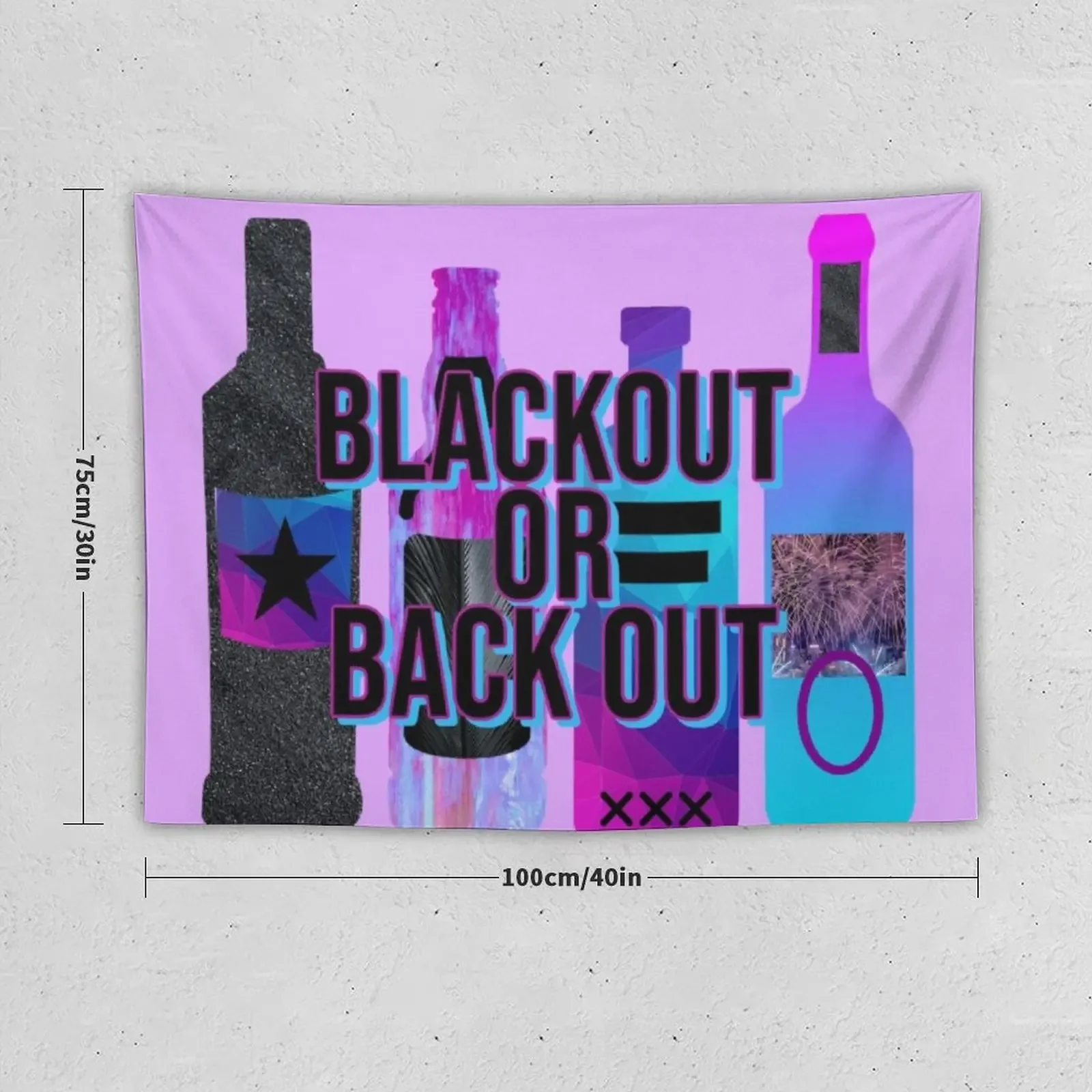 blackout or back out bottles Tapestry Decorative Wall Bedroom Decorations Tapestry