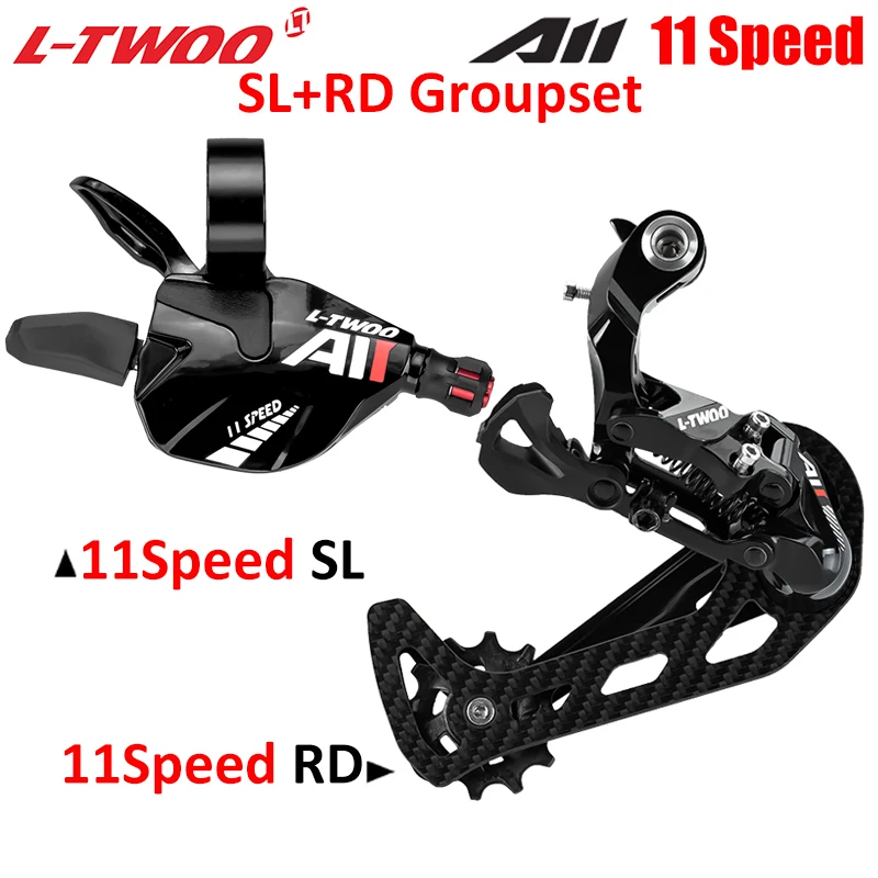 

LTWOO AT11 1x11 Speed Bicycle Derailleur Groupset 11S Shift Lever Carbon Cage Rear Derailleur Compatible 46T 50T 52T Cassette