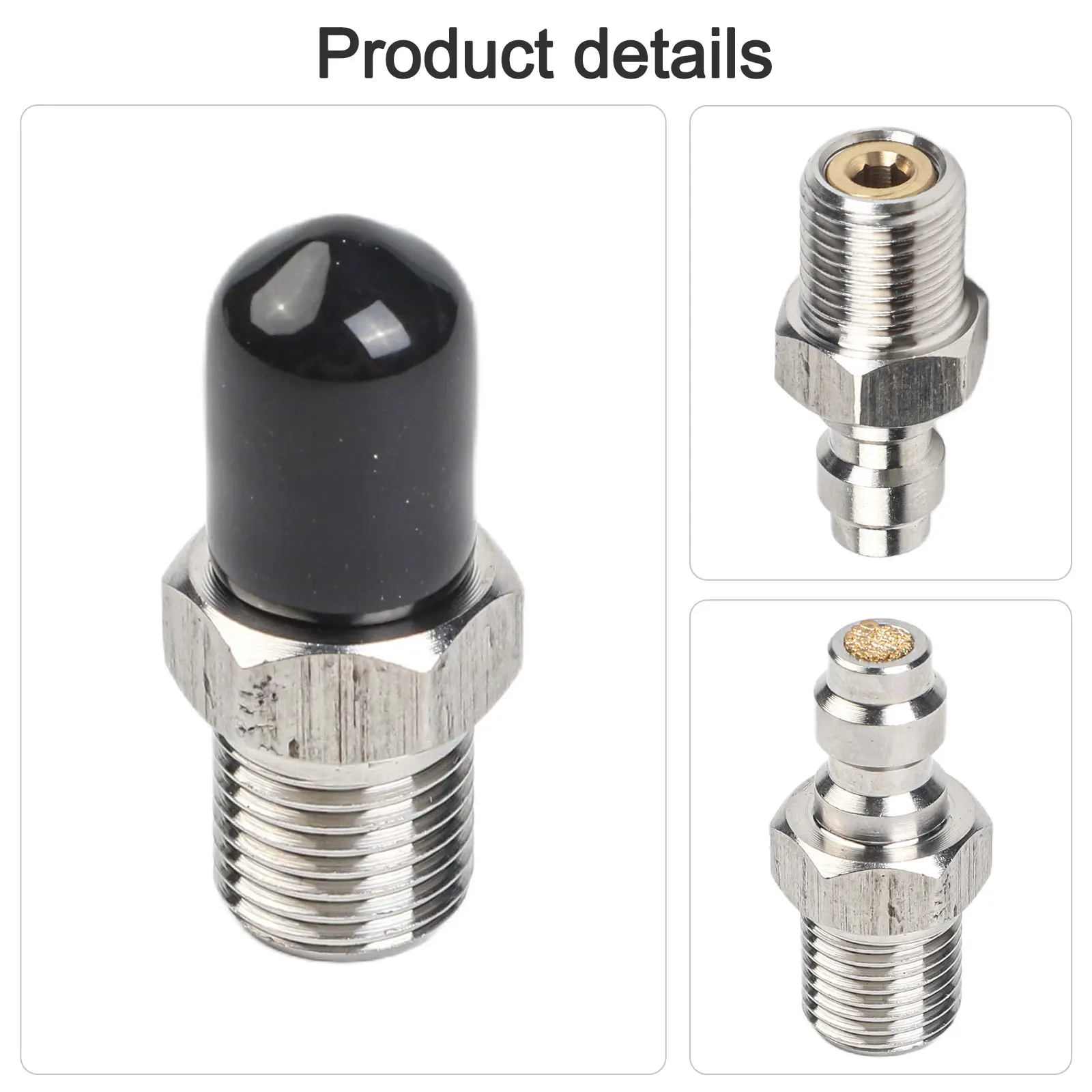 8mm Quick Connect Check Valve Assembly with Filter for High Pressure Pump Refill M10x1 Stainless Steel Fitting