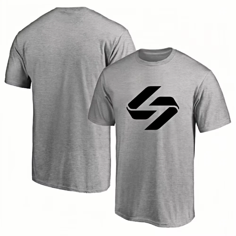 Camiseta de baloncesto con logotipo de Luka Doncic, camiseta informal de entrenamiento atlético ligera de algodón puro con cuello redondo y manga corta para el día del juego