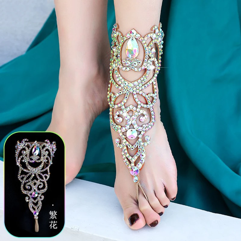 Belly Dance Hand Accessories Or Foot Accessories Female Adult High-end Diamond-Studded Bracelet/Anklet Performance Accessories