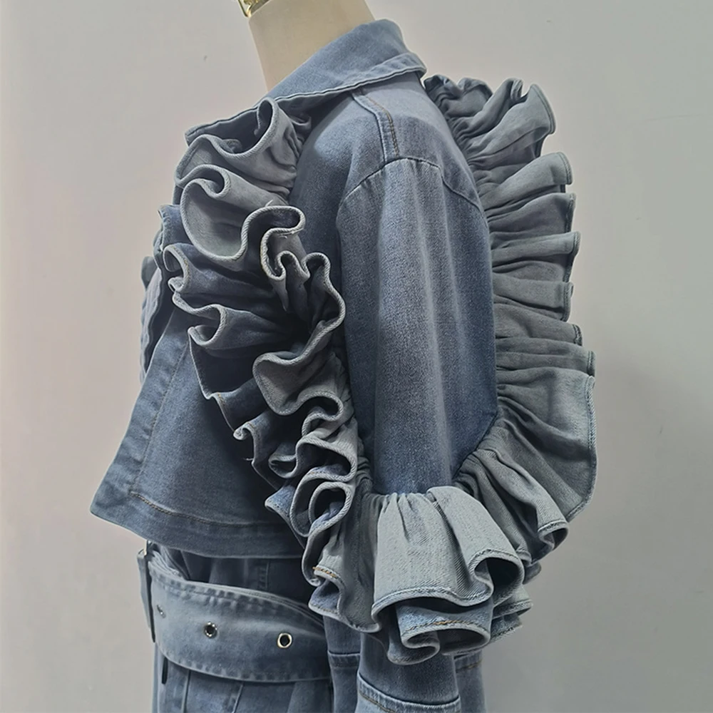 سترة دينم فضفاضة بتصميم جديد لخريف وشتاء 2025 على الطراز الأوروبي والأمريكي