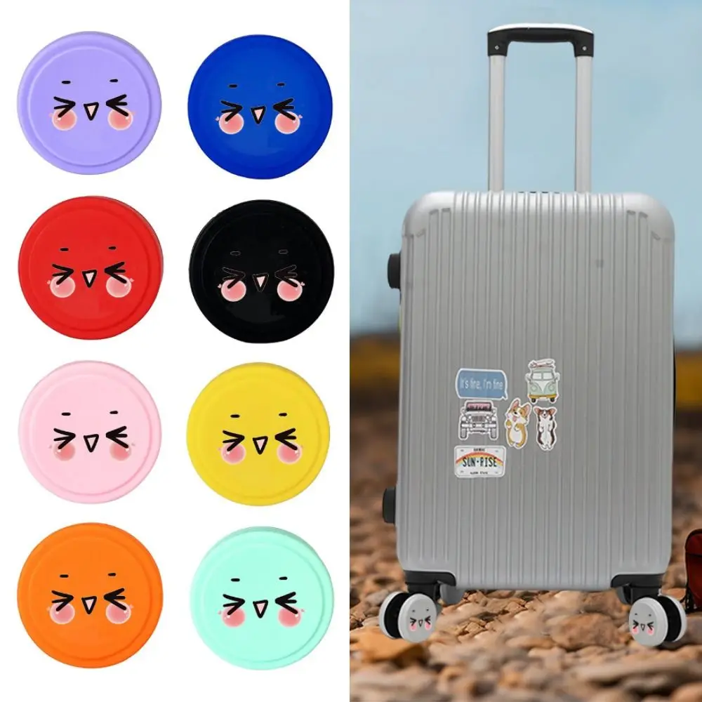 8Pcs Silicone Luggage Wheels Protector Cover Reduce Noise Anti-slip Suitcases Wheel Protection Rings Shock Absorption