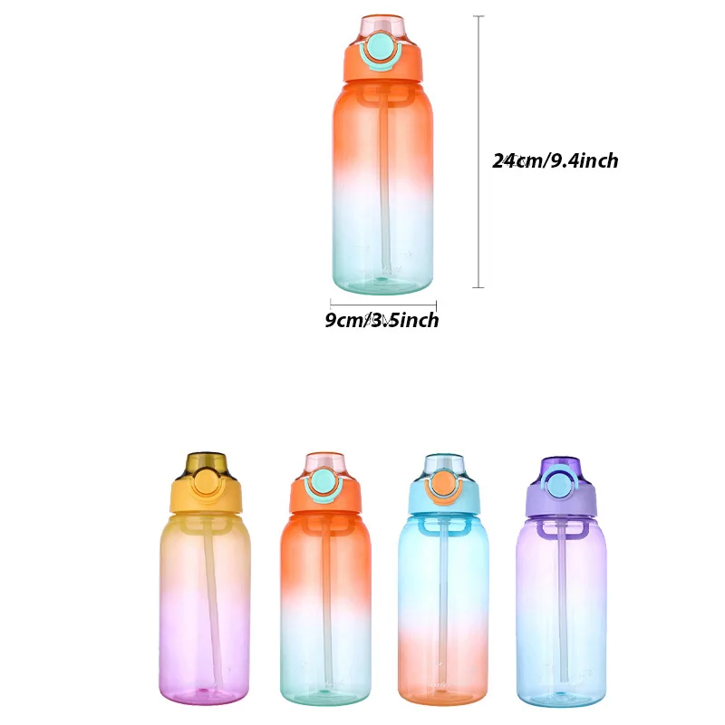 LUSQI 1PC Flavored Water Bottle With Air Flavor Bottle Frosted 1000ML Air Starter Up Set Water Cup For Flavor With 1 Flavor Ring