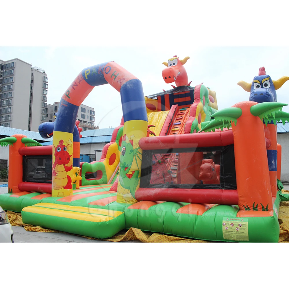 manufacturer customized PVC Inflatable amusement park outdoor playground inflatable trampoline bouncer castle for kid