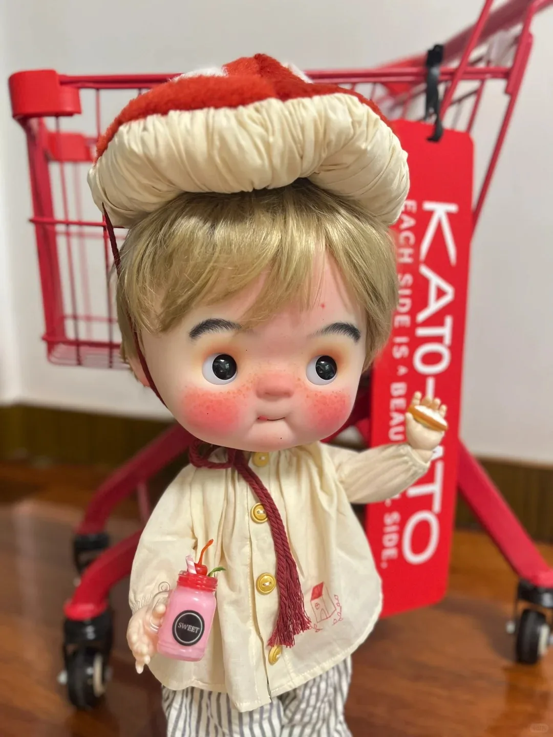 new bjd doll 1/12 size 14cm height big head qbaby cute girl resin toy birthday gift baby angel dolls in offers articulated dolls