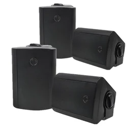 Herdio Passive Outdoor Speakers Wired Waterproof All-Weather Durability 400W Mounted with Tweeter for Patio Backyard (2 Pairs)