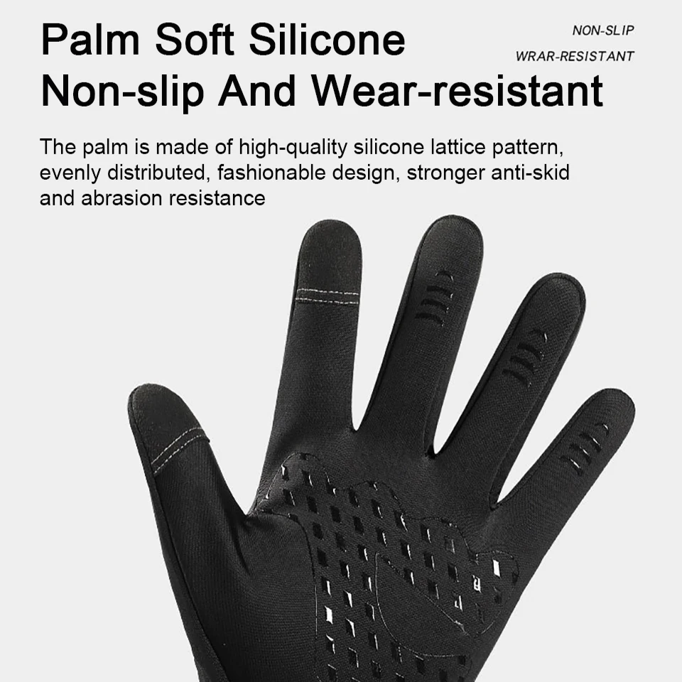 KoKossi Winter Touch Screen Waterproof Windproof Gloves Waterproof Cycling Gloves Thermal Fleece Ski Gloves Outdoor Motorcycle image 3