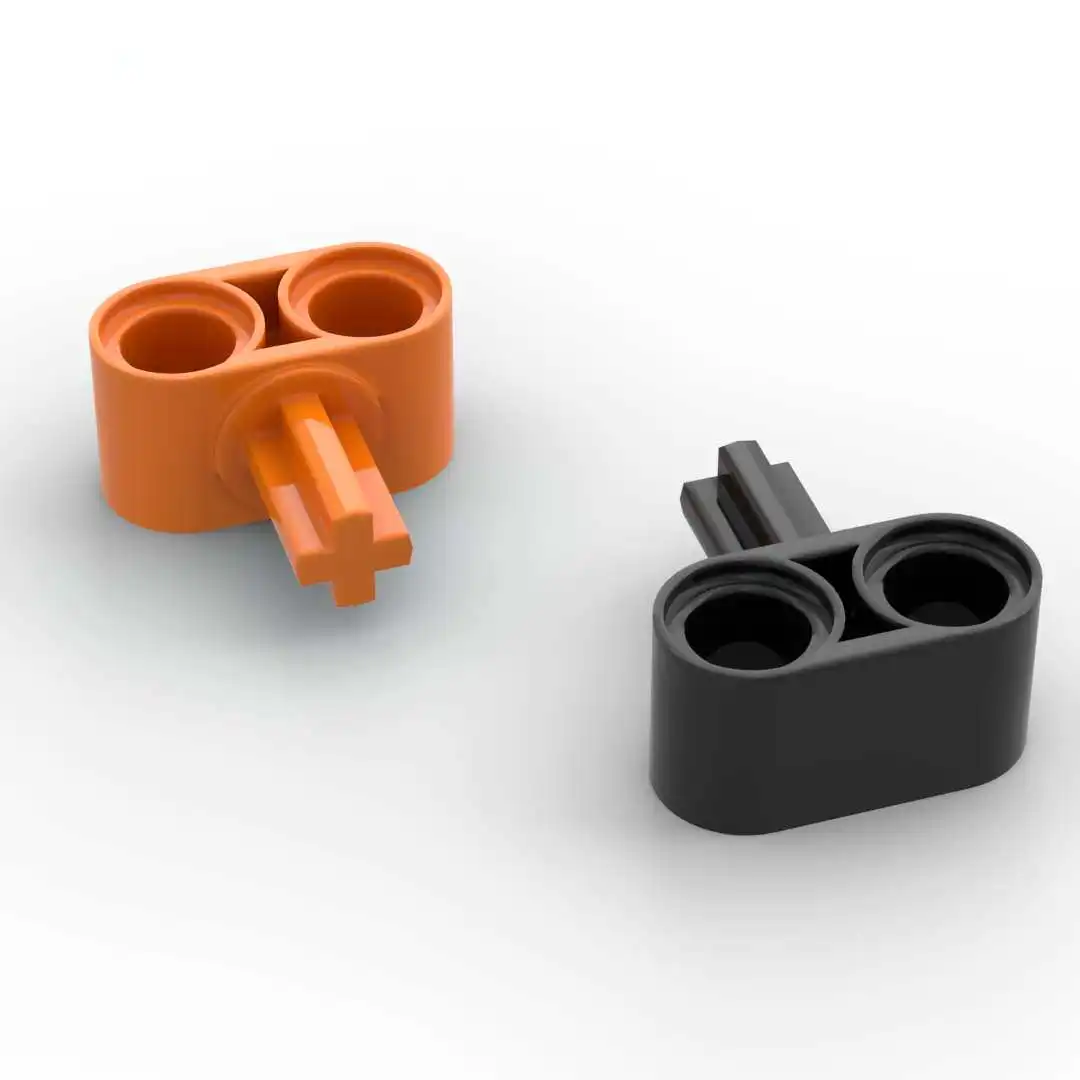 Small particle building block MOC 7244 1x2 cross shaft with hole arm, connector assembly toy technology accessories