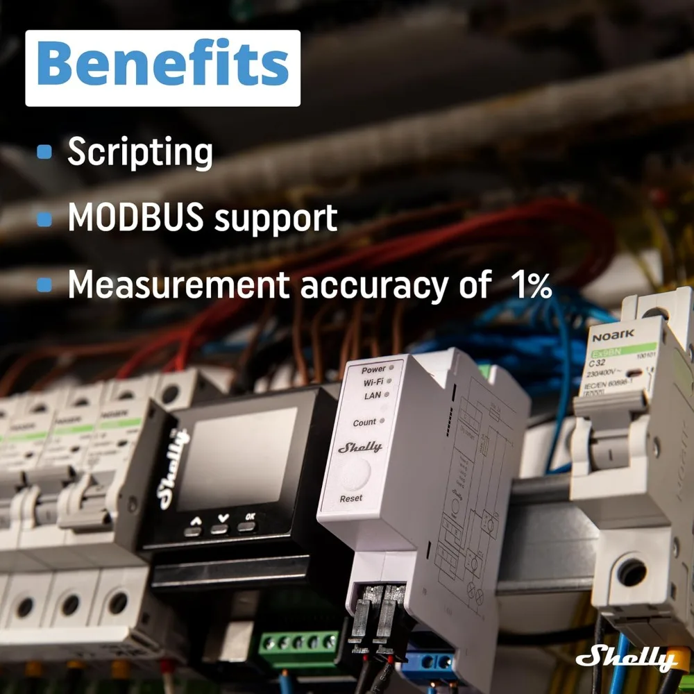 

Pro 3EM (400A) Wi-Fi и Bluetooth 3-фазный интеллектуальный счетчик энергии 2-стороннее потребление Домашняя автоматизация