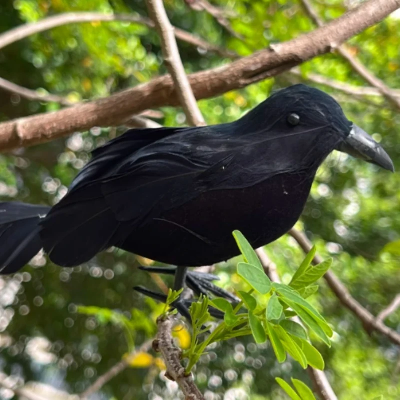 1PC Lifelike Black Crow Decor  - огляд і ціна Home Decor Garden