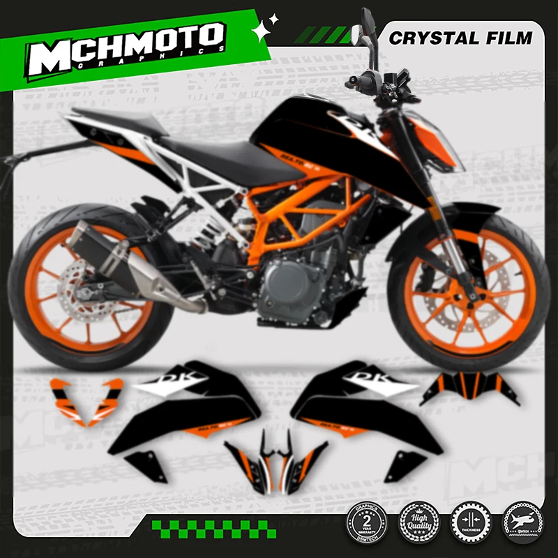 

MCHMFG Custom Team Motorcycle Graphics Background Decals Stickers Kits For KTM Duke 125 390 2017 2018 2019 2020