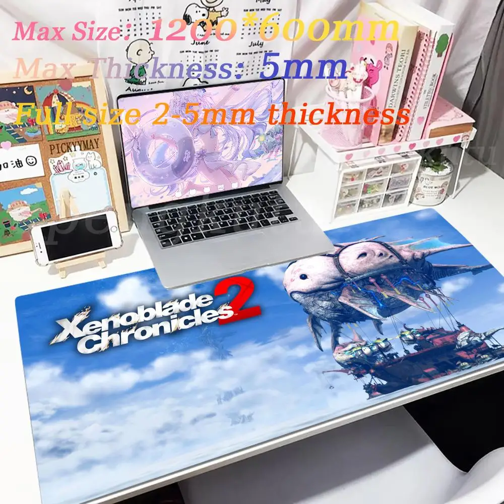 Electronic Game X_xenoblades Chronicles Mouse Pad Large XXXXL 1200x600mm Size Office Desk Protector Mat Rubber Mouse Pad Desktop