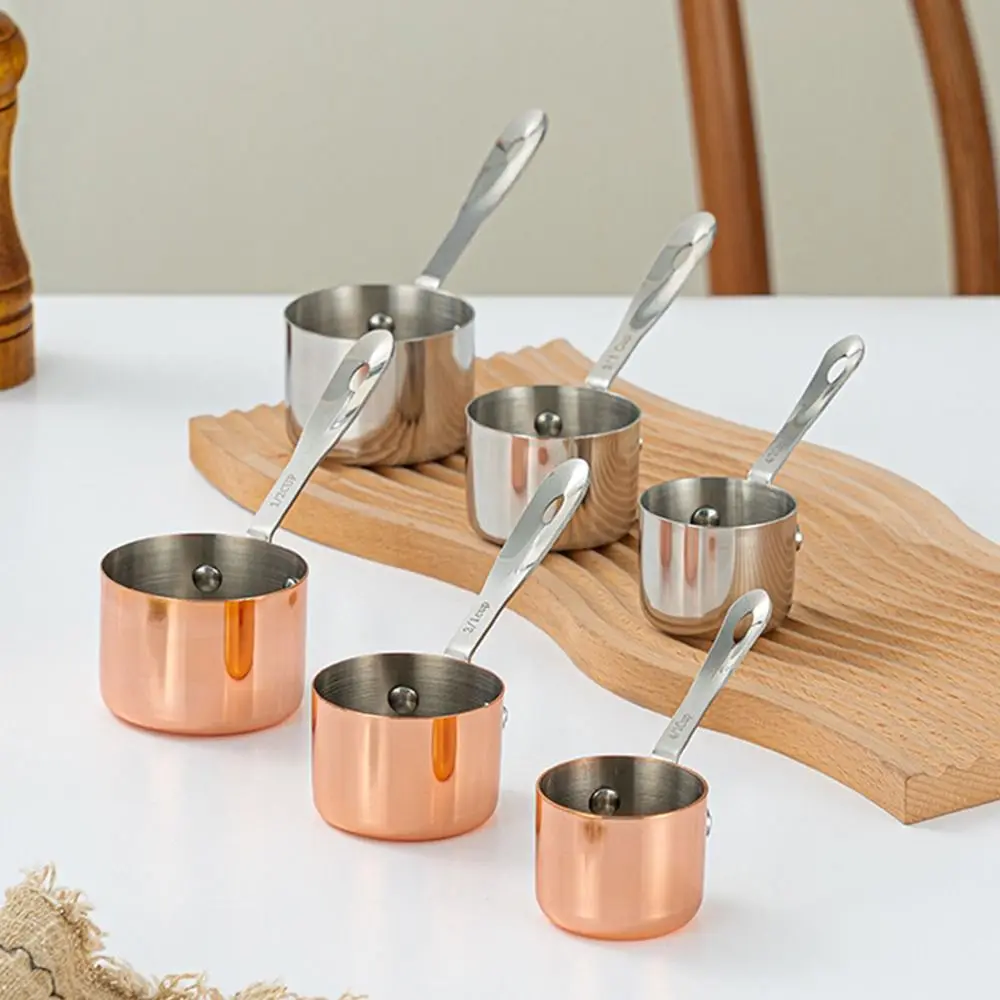 

Portable Mini Sauce Pan 60/80/125/250ML Non Stick Stainless Steel Seasoning Box Long Handle Reusable Condiment Containers