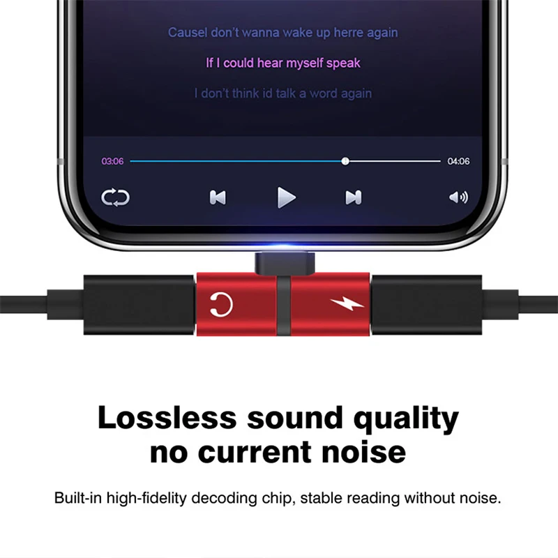Adaptador de carga de iluminación Dual 2 en 1, cargador de Audio para auriculares, divisor de llamadas, para Iphone 11, 12, 13, X, XS, MAX, XR, 7, 8 Plus
