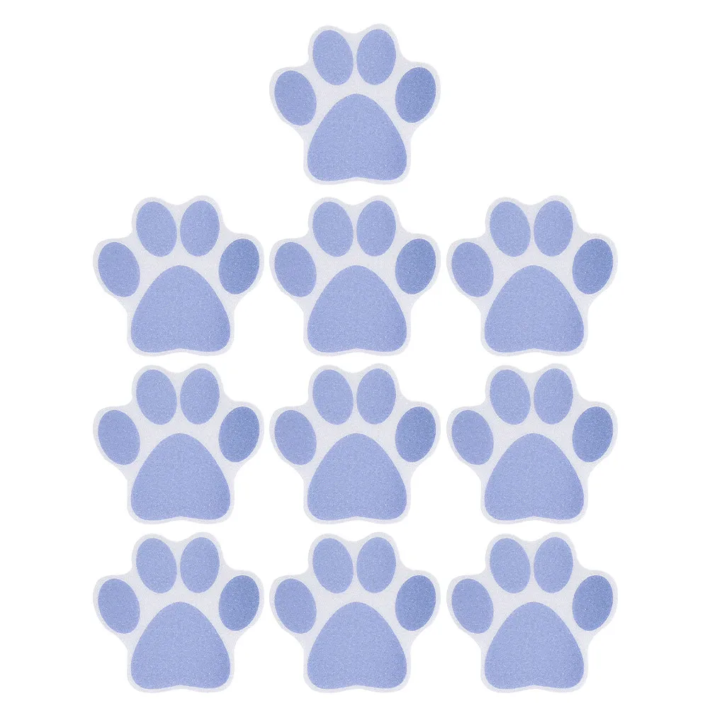 

10 шт. Нескользящие наклейки для ванной, водонепроницаемые, в форме собачьих лап, самоклеящиеся, для предотвращения скольжения в ванной