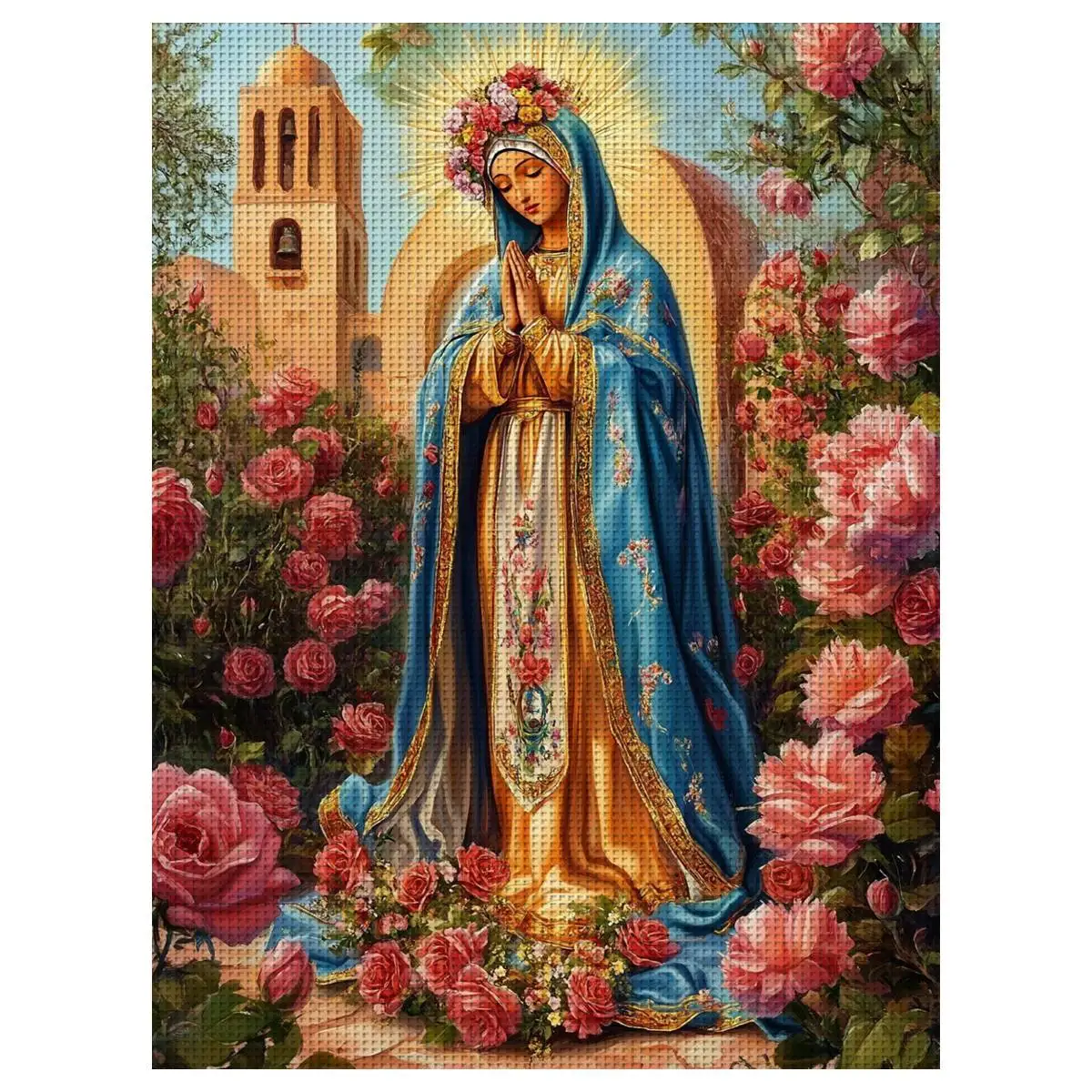 1 Stück 40x50 cm/15,74*19,7 Zoll Religiöses gestempeltes Kreuzstich-Set DIY-Set 11CT/14CT DIY Stickerei-Set DIY Kreuzstich-Set – Detail 1
