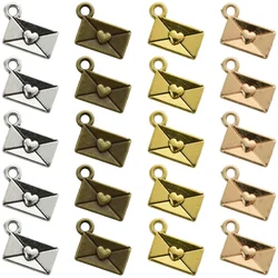 40pcs Antique Silver Plated Envelope Charms Alloy Vintage Pendants For DIY Necklace Earrings Accessories Jewelry Making