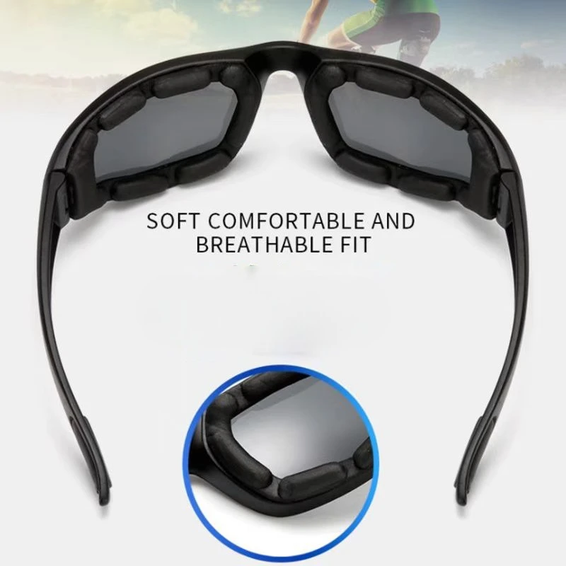 Outdoor UV Protection Goggles Padded Goggles Anti-UV Unisex Sports Sunglasses Eyewear Motorcycle Riding Glasses for Adventurers