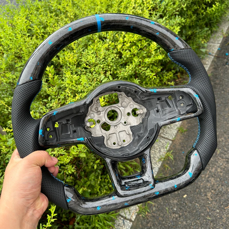 Forged Steering Wheel Fit for VW MK7 MK7.5 GTI R Polo 2014-2020 Carbon Fiber Racing Wheel