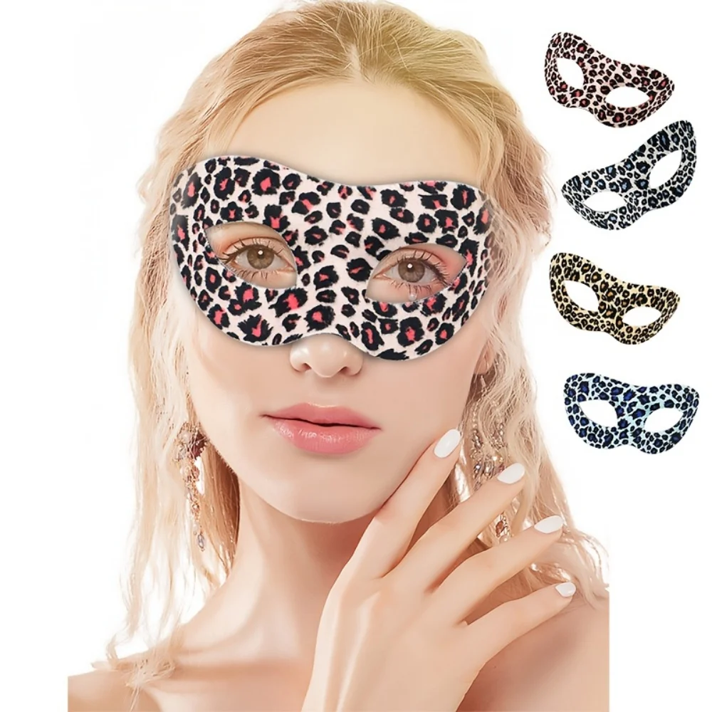 1 Stück Damen-Halloween-Maskerade-Maske, dekorative Maske mit Leopardenmuster, geeignet für Party-Wildkostüme