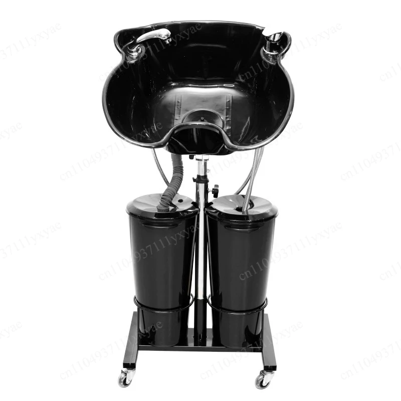Vertical electric shampoo basin Portable double bucket with water pump Movable punch basin