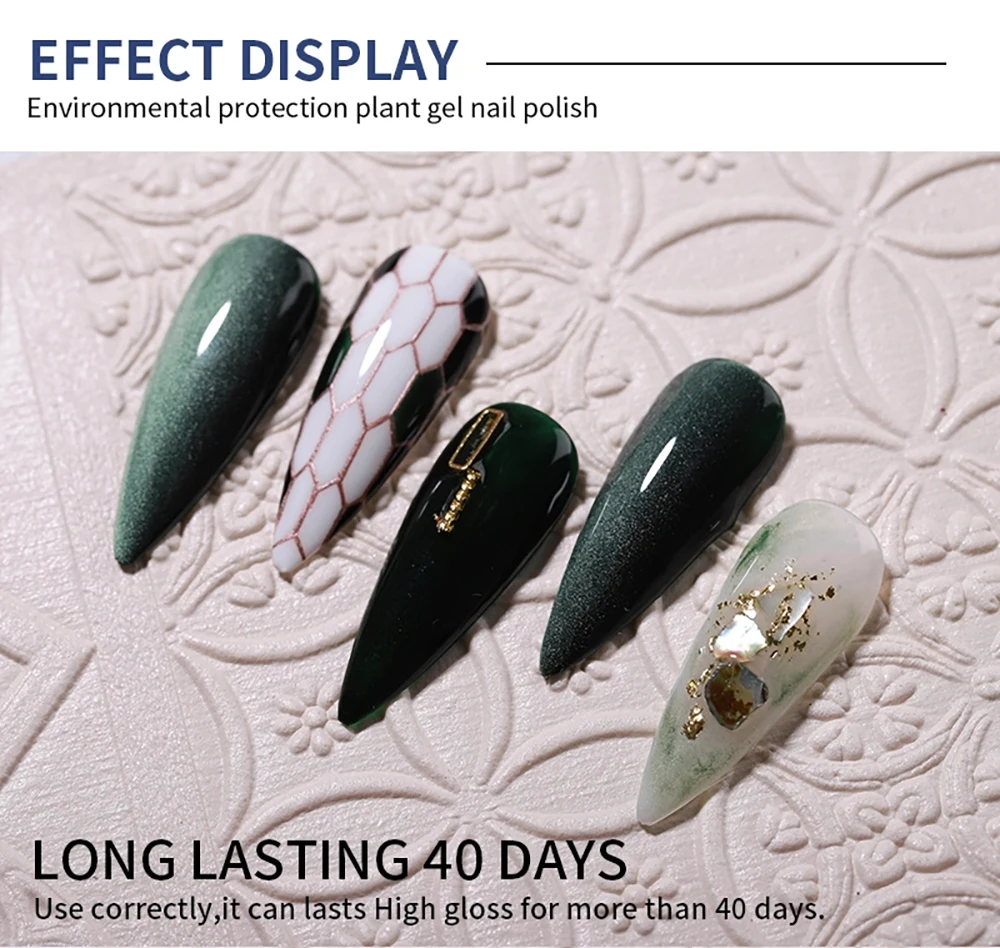 Vendeeni 9 Farben Magnetischer Katzenaugen-Gel-Nagellack Semi-Permanenter UV-Soak-Off-Gel-Lack Breiter Katzenaugen-Gel-Lack für Nagelkunst – Detail 7